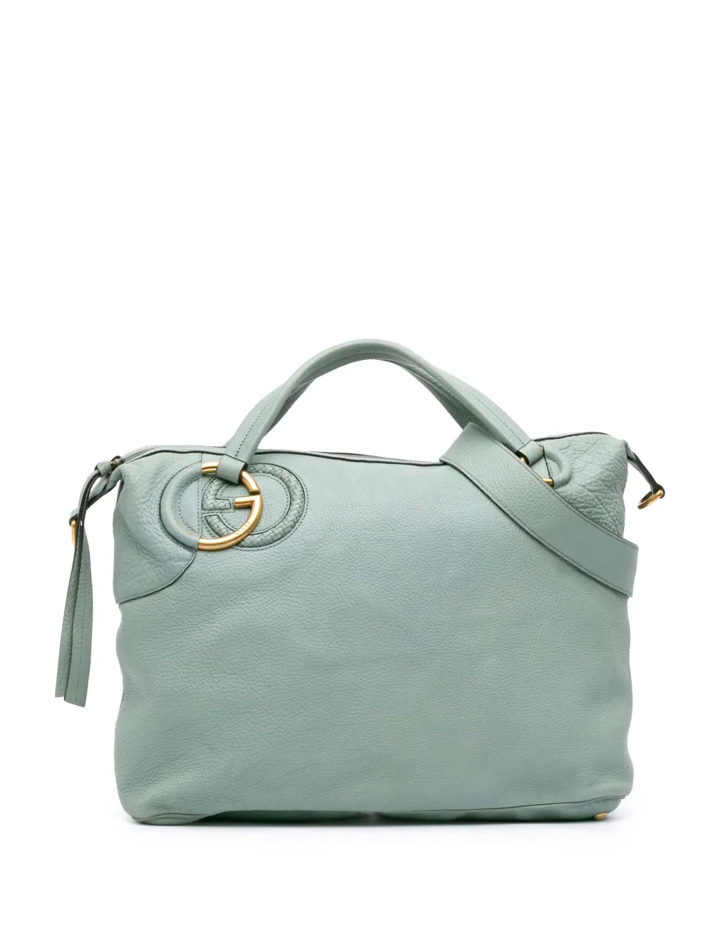 Gucci Pre-Owned 2016-2025 Leather Twill satchel - ブルー Gucci Pre-Owned 2016-2025 Leather Twill satchel - ブルー