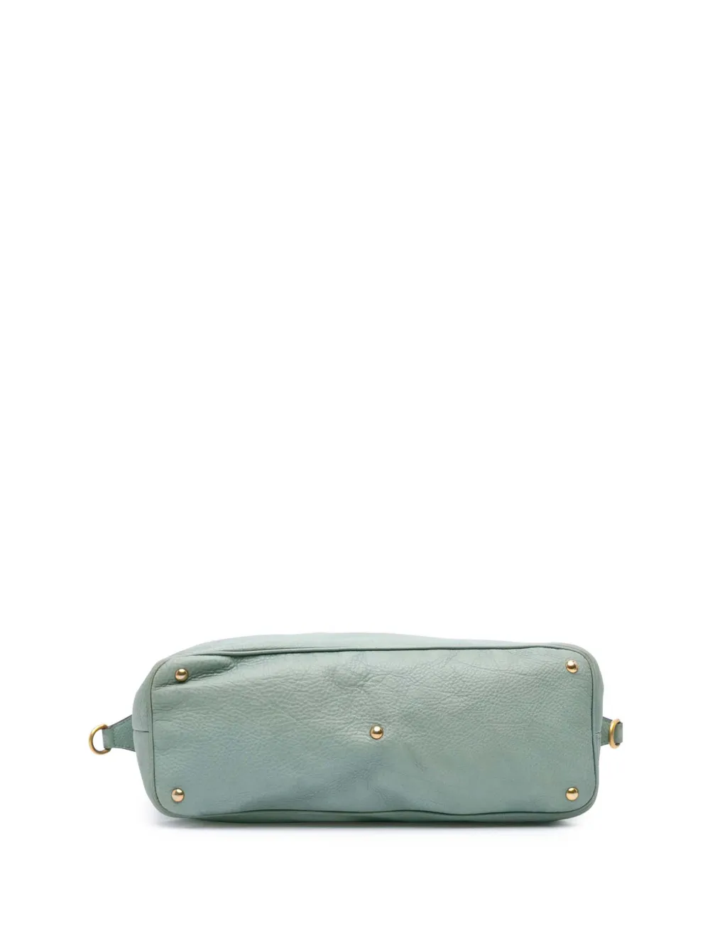 Pre-owned Gucci 2016-2025 Leather Twill Satchel In Blue