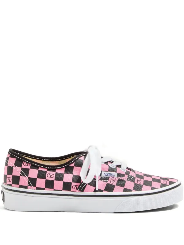 Valentino vans ヴァレンティノバンズコラボ　ピンクチェッカー柄44 Valentino Garavani x Vans Vロゴ チェッカースニーカー