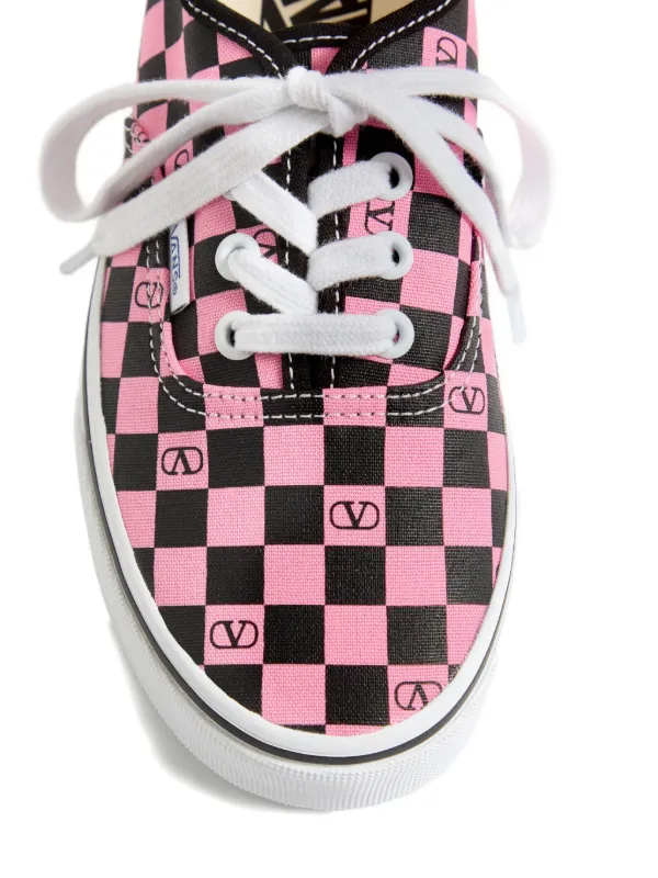 Valentino Garavani x Vans VLogo Checkerboard-print Sneakers | Pink