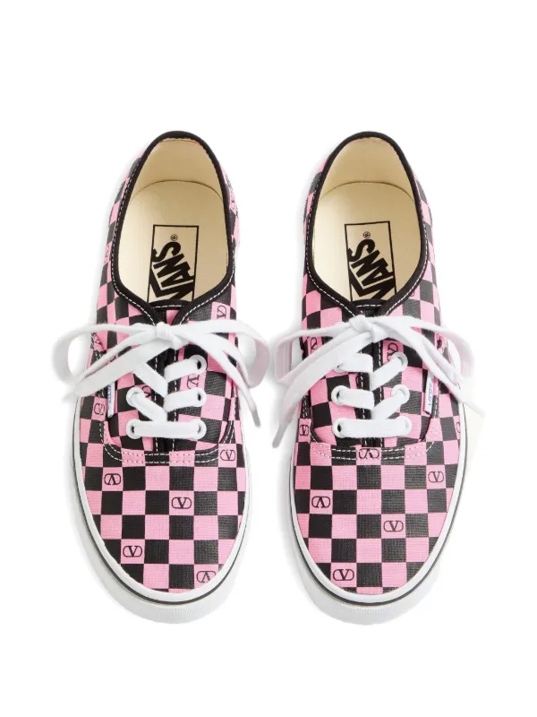Valentino Garavani x Vans VLogo Checkerboard-print Sneakers | Pink