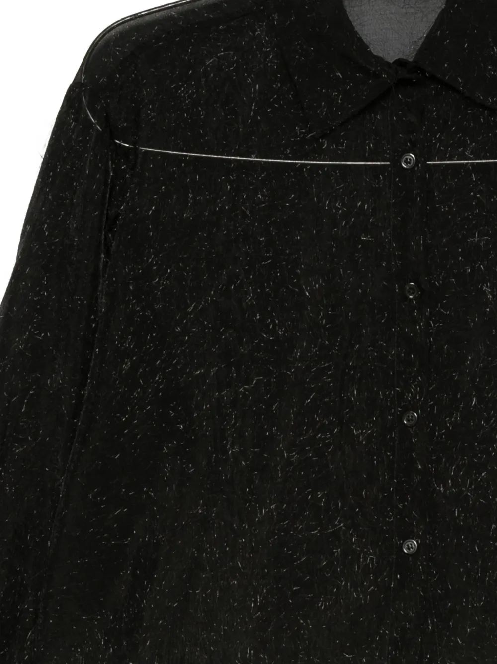 Alysi glitter-detail collared shirt Zwart