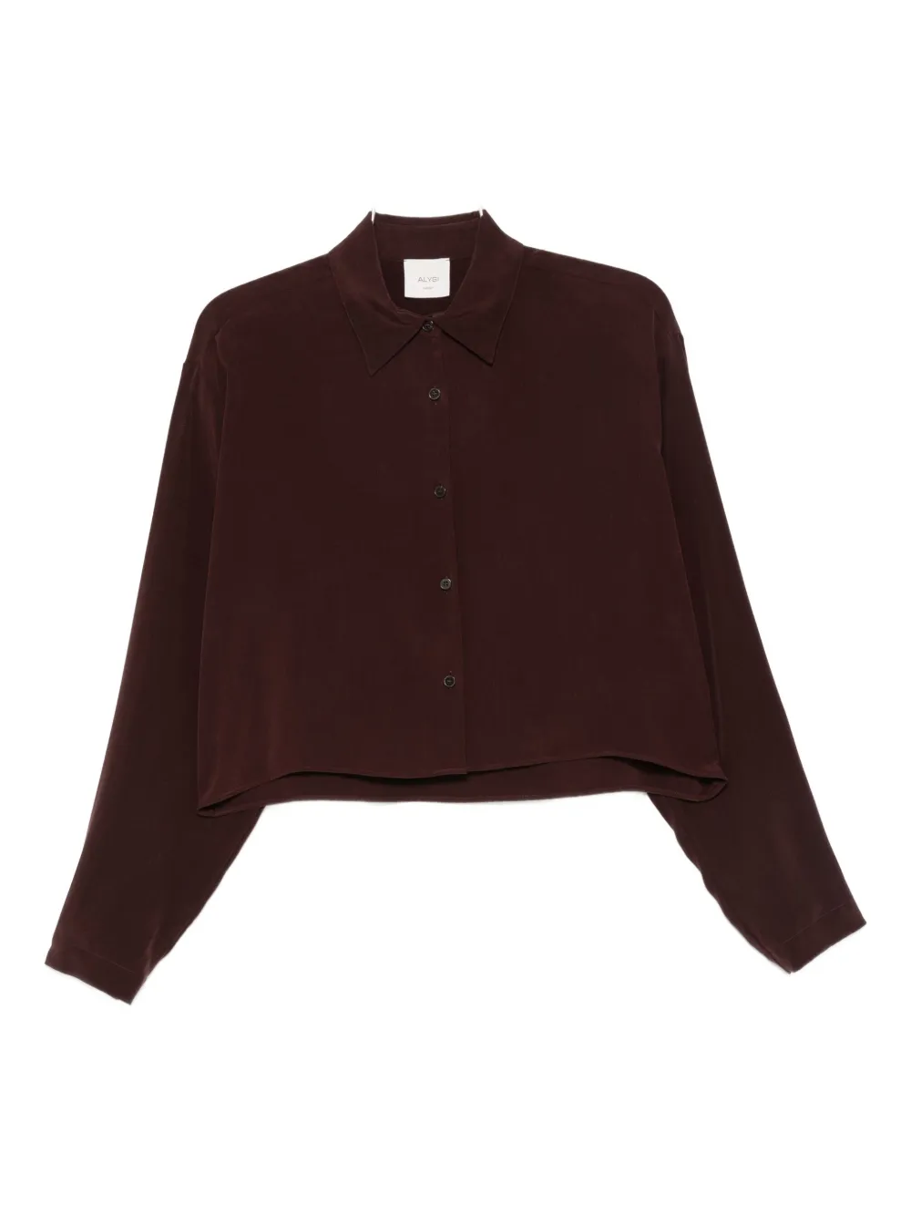 Alysi button-front cropped shirt Rood