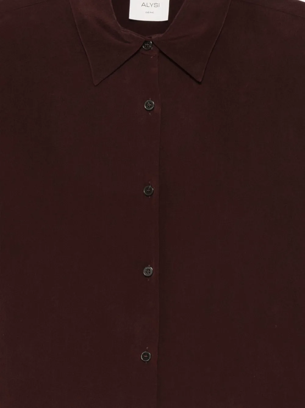 Alysi button-front cropped shirt Rood