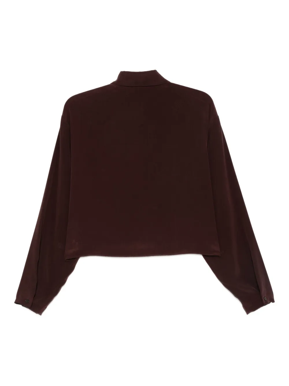 Alysi button-front cropped shirt Rood