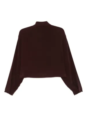 美品✳︎アリジ ALYSI カシミヤウール ショートコート イタリア製 ブラウン セール】 〔 Sサイズ 〕 アンゴラウール Aラインショートコート