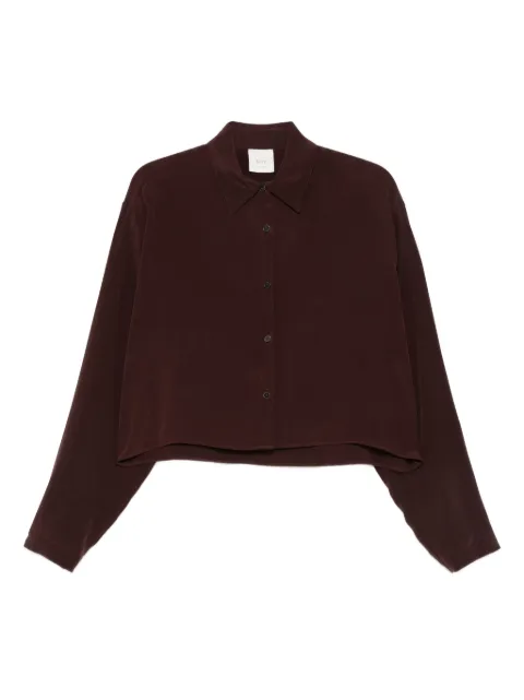 Alysi button-front cropped shirt