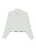 Alysi button-front silk blouse - Green