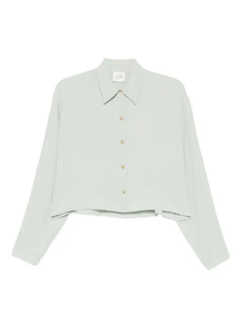 Alysi button-front silk blouse