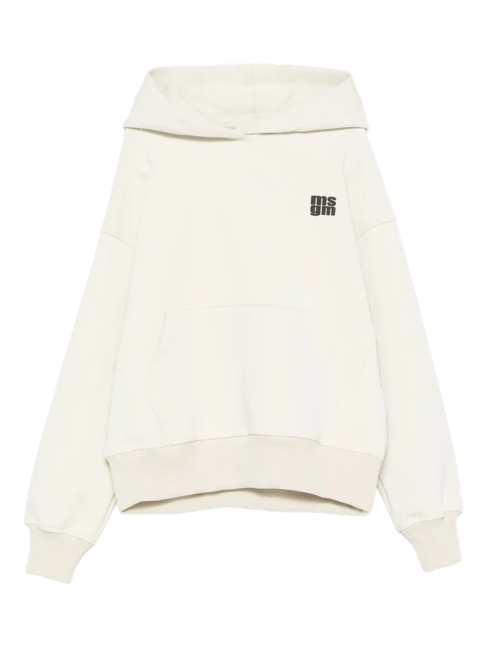 MSGM Kids Hoodie met logopatch Beige