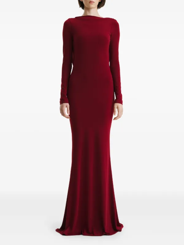 2310 STUDIO cowl-back Maxi Dress | Red | FARFETCH