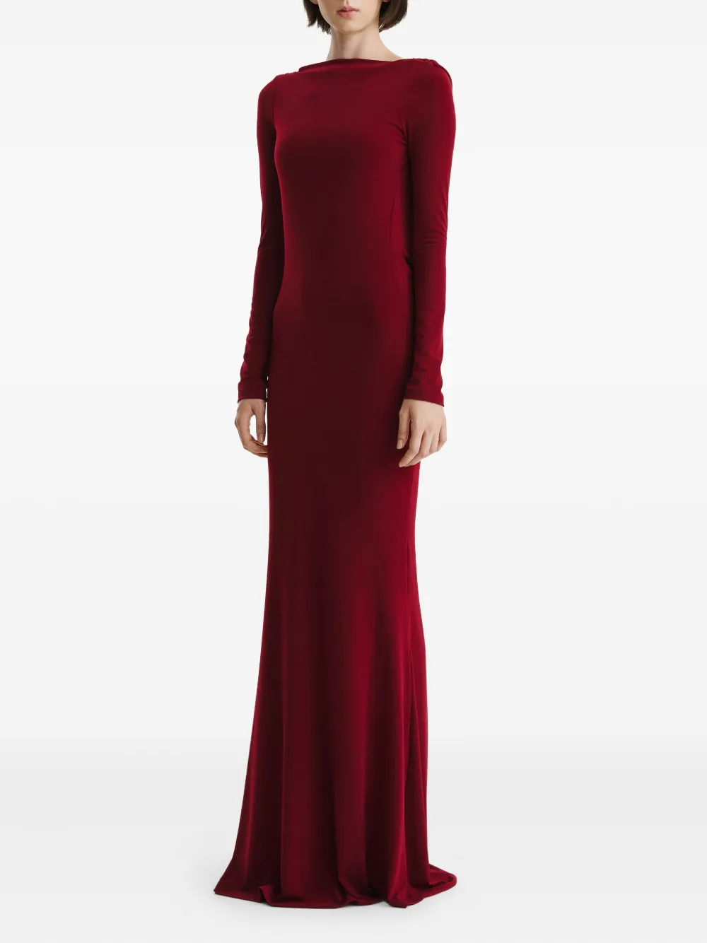 2310 STUDIO Maxi-jurk met gedrapeerde rug Rood