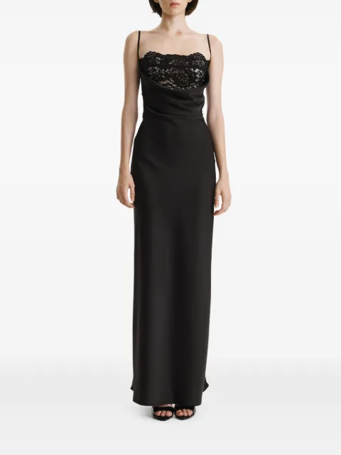 2310 STUDIO lace-panel cowl-neck maxi dress