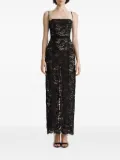 2310 STUDIO lace-insert sleeveless maxi dress - Black