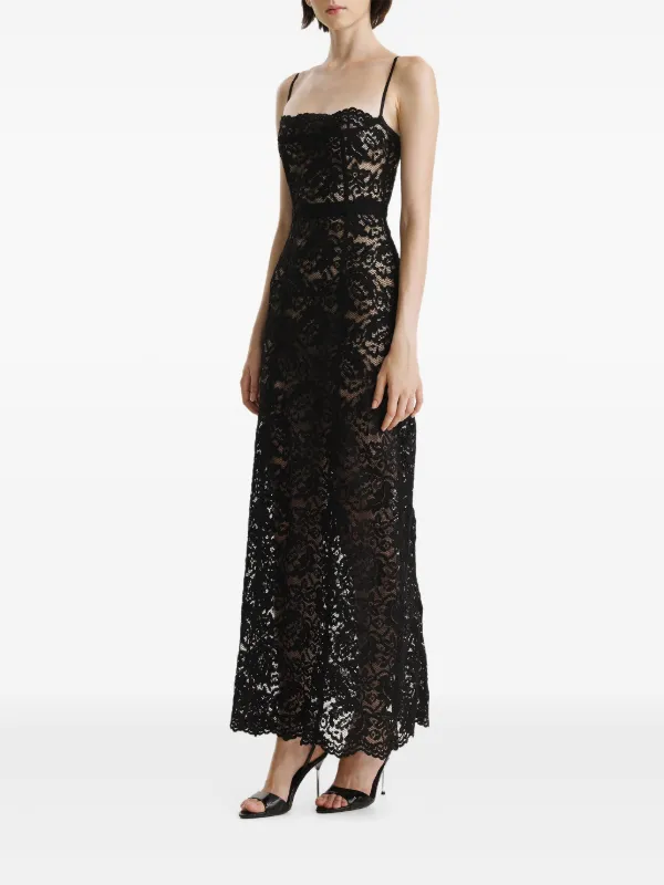 2310 STUDIO lace-insert Sleeveless Maxi Dress | Black | FARFETCH GE 2310 STUDIO lace-insert Sleeveless Maxi Dress | Black | FARFETCH GE