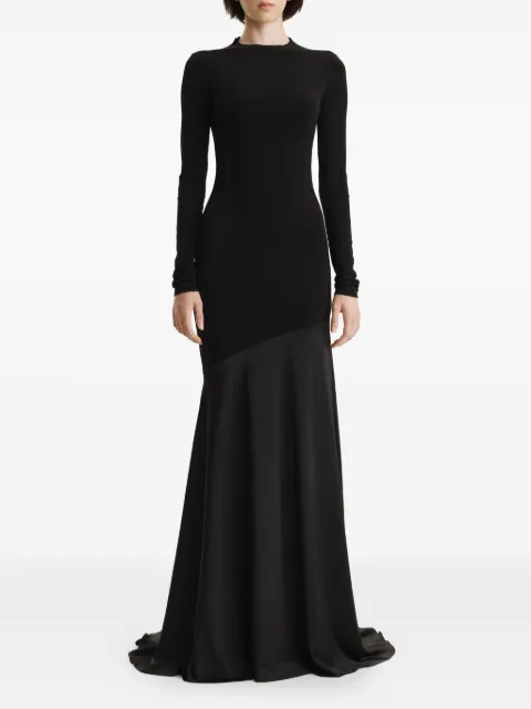 2310 STUDIO long-sleeve fishtail maxi dress