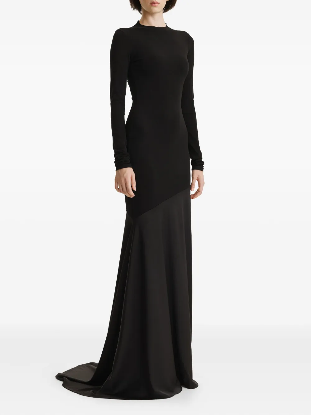 2310 STUDIO Maxi-jurk met lange mouwen Zwart