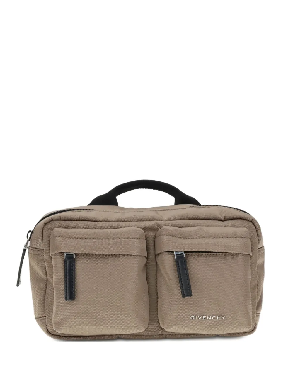 Givenchy Essential U Double-pocket Belt Bag In Brown