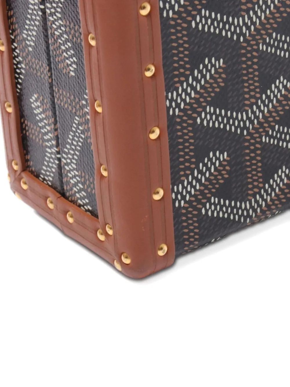 Pre-owned Goyard 2010s Minaudière Trunk Shoulder Bag In Black