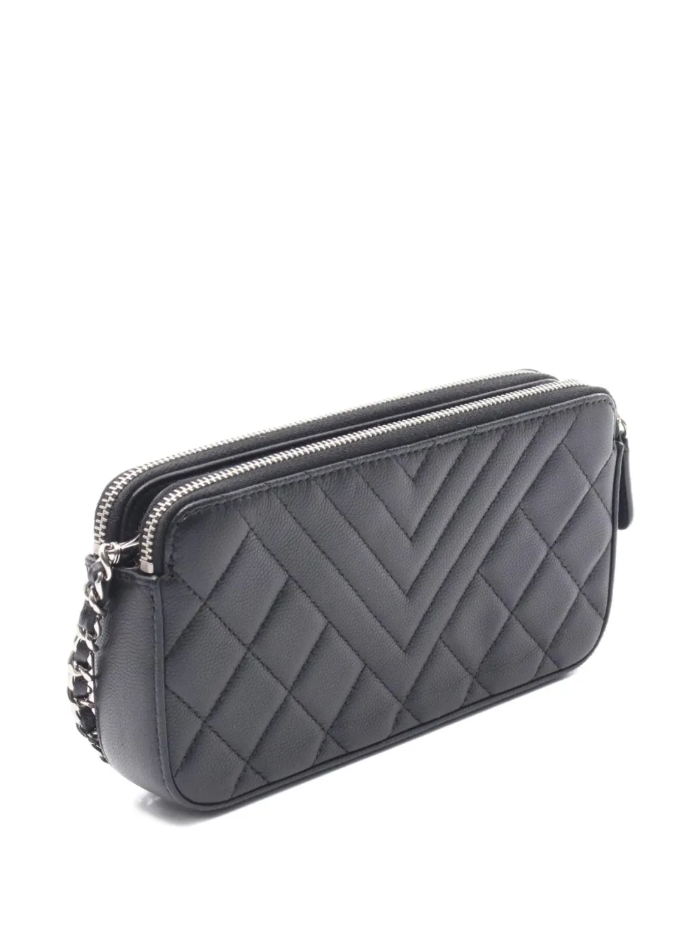CHANEL Pre-Owned 2018-2019 W-Zip chain wallet | Pre-Owned | Image 2