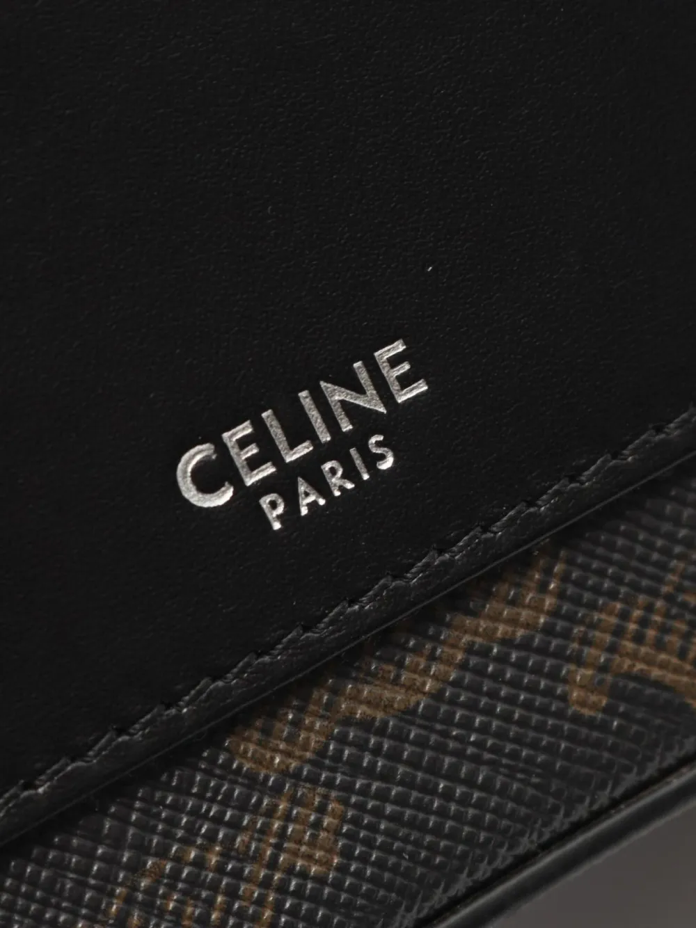 Pre-owned Celine 2010s Triomphe-pattern Shoulder Bag In Black