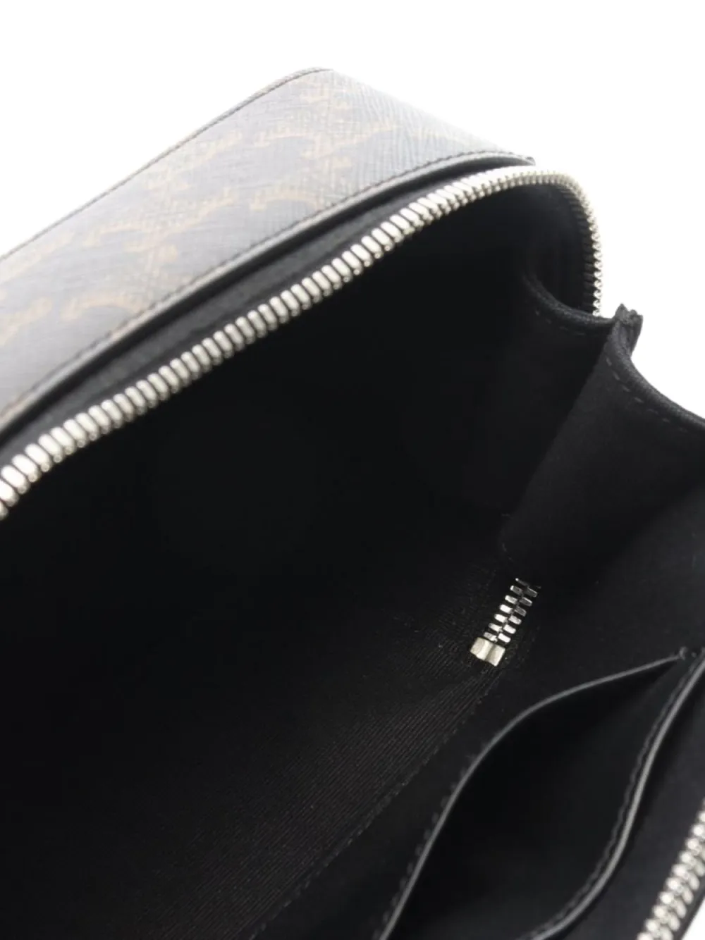 Pre-owned Celine 2010s Triomphe-pattern Shoulder Bag In Black