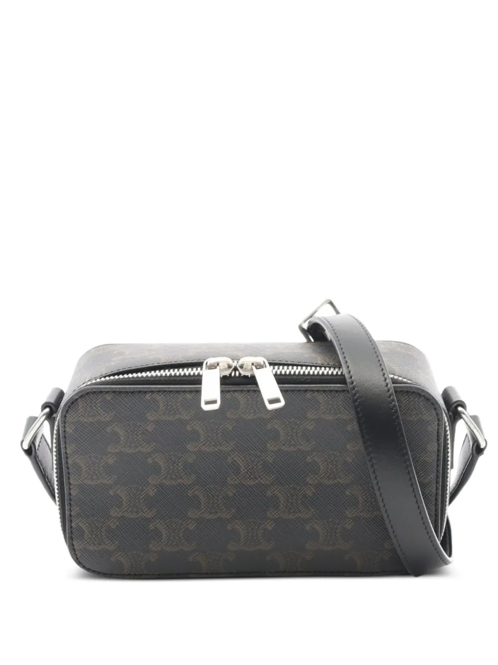Celine Pre-Owned 2010s Triomphe-pattern shoulder bag | Black | Image 1