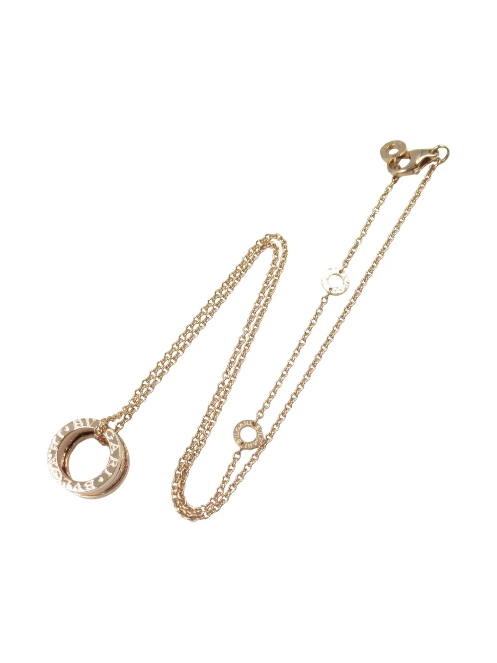 Bvlgari Pre-Owned 2010s 18K rose gold B.zero1 diamond necklace | Image 2