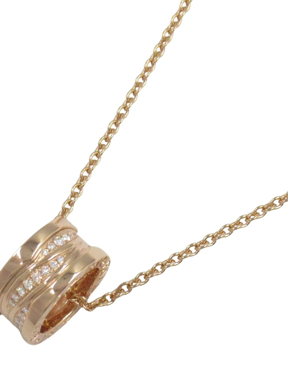 Bvlgari Pre-Owned 2010s 18K rose gold B.zero1 diamond necklace | Pink | Image 1