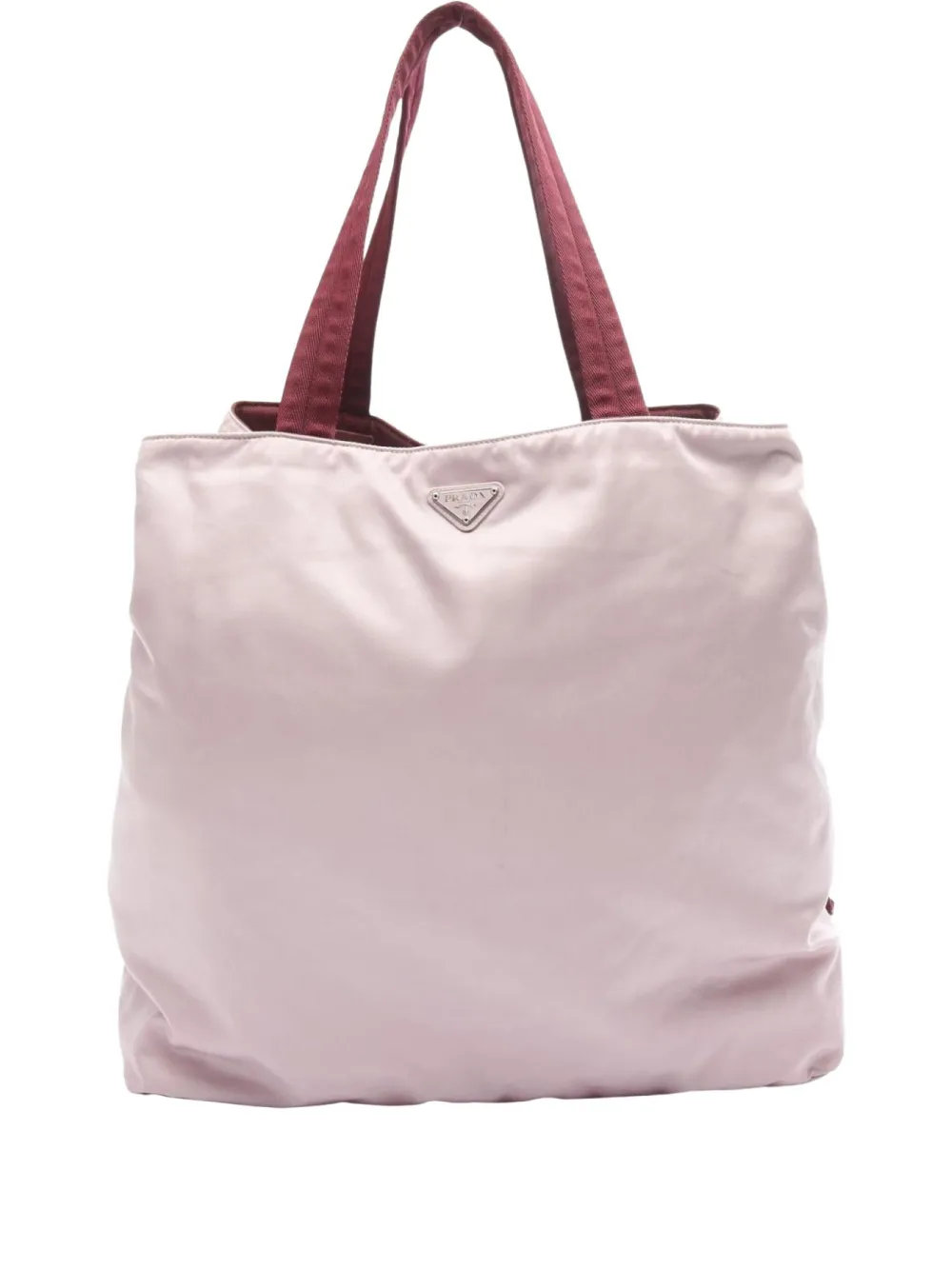 Pre-owned Prada 2000s Contrasting-trim Tote Bag In Pink