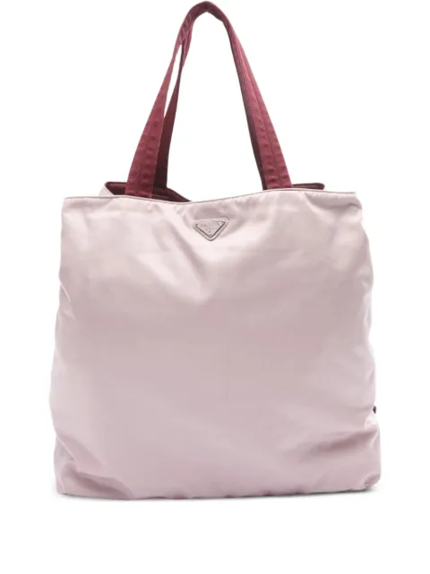 Prada Pre-Owned 2000s contrasting-trim tote bag