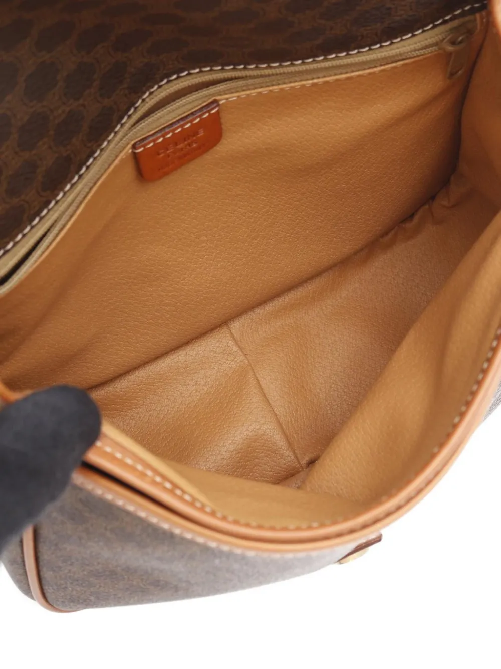 Pre-owned Celine 2000s Macadam Shoulder Bag In Brown