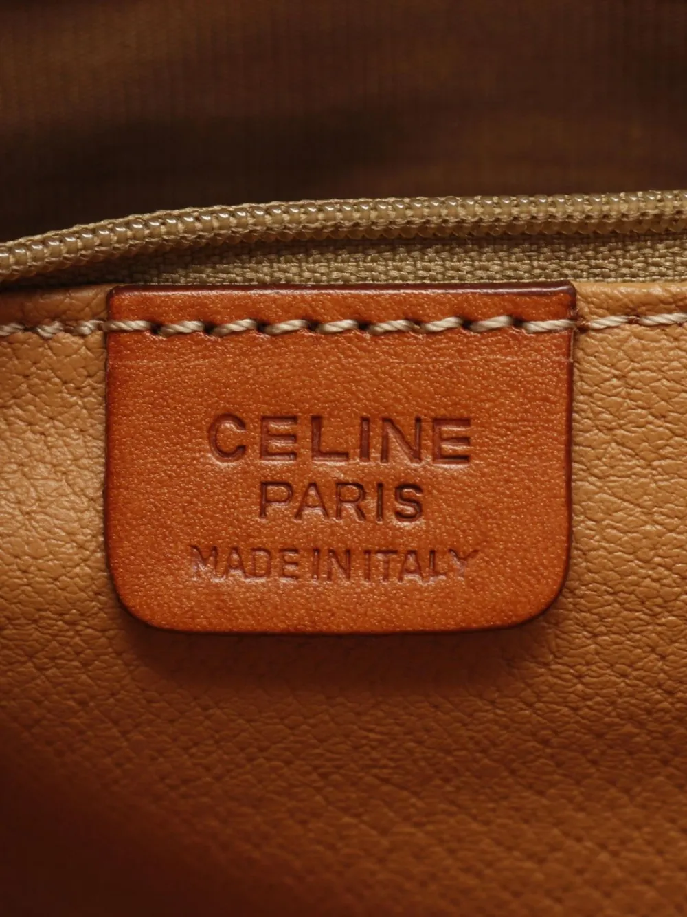 Pre-owned Celine 2000s Macadam Shoulder Bag In Brown