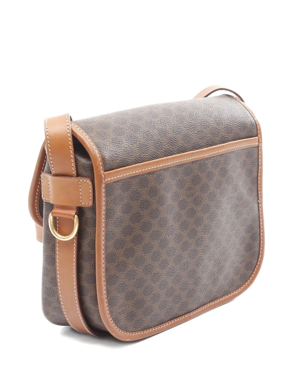 Pre-owned Celine 2000s Macadam Shoulder Bag In Brown
