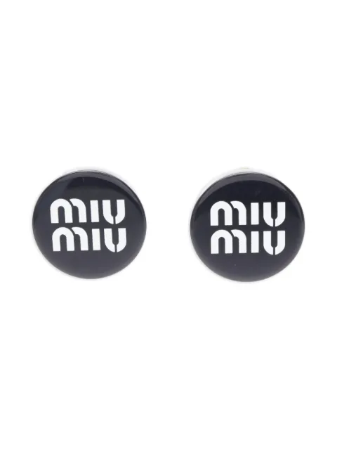 Miu Miu Pre-Owned 2010s logo earrings