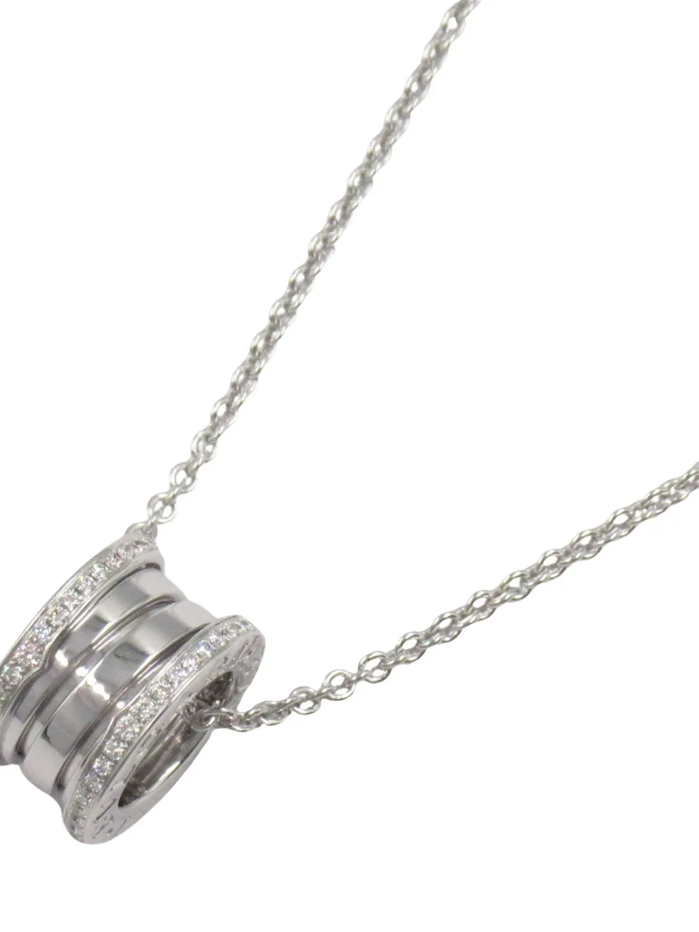 Bvlgari Pre-Owned 2010s 18K white gold B.zero1 diamond necklace | Silver | Image 1