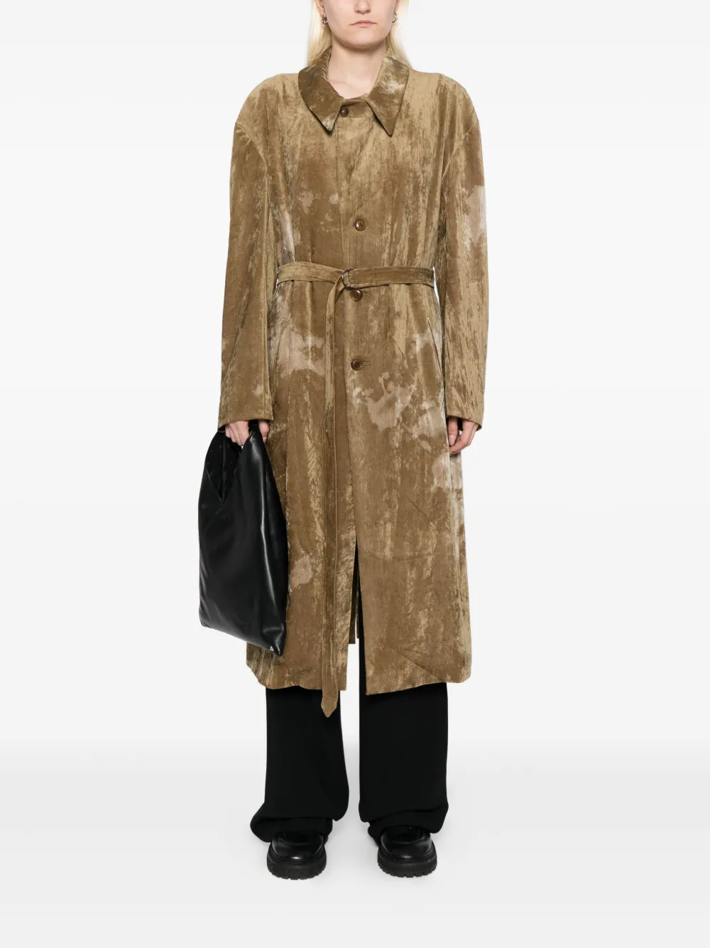 Y's discharge-printed coat | Single Breasted Coats | Image 2