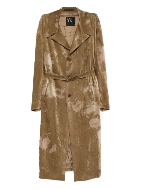 Y's discharge-printed coat
