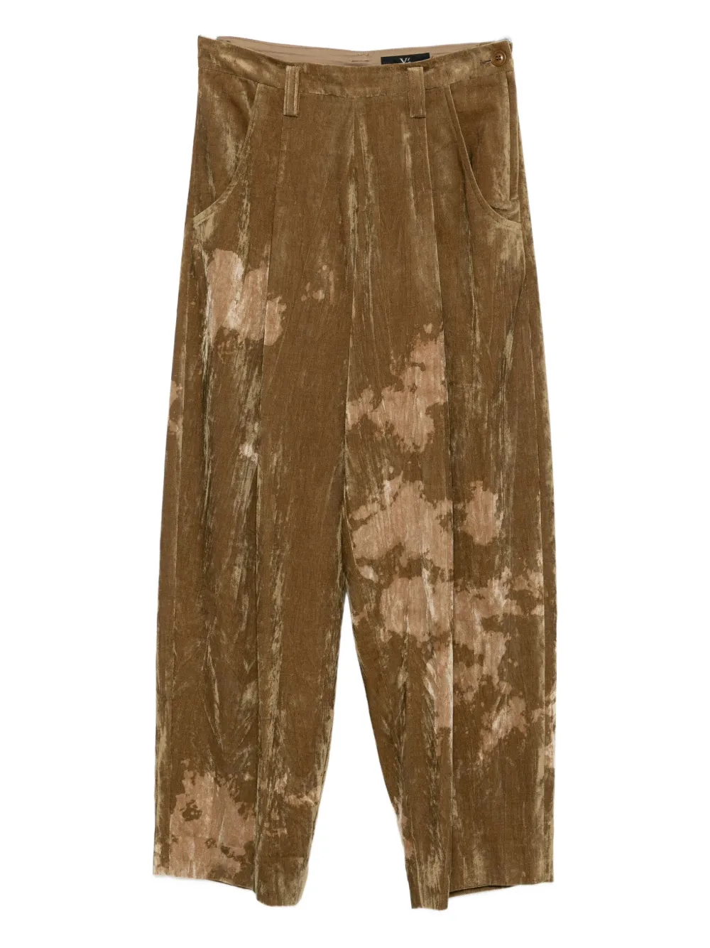 Y's Discharge-printed Trousers In Neutral
