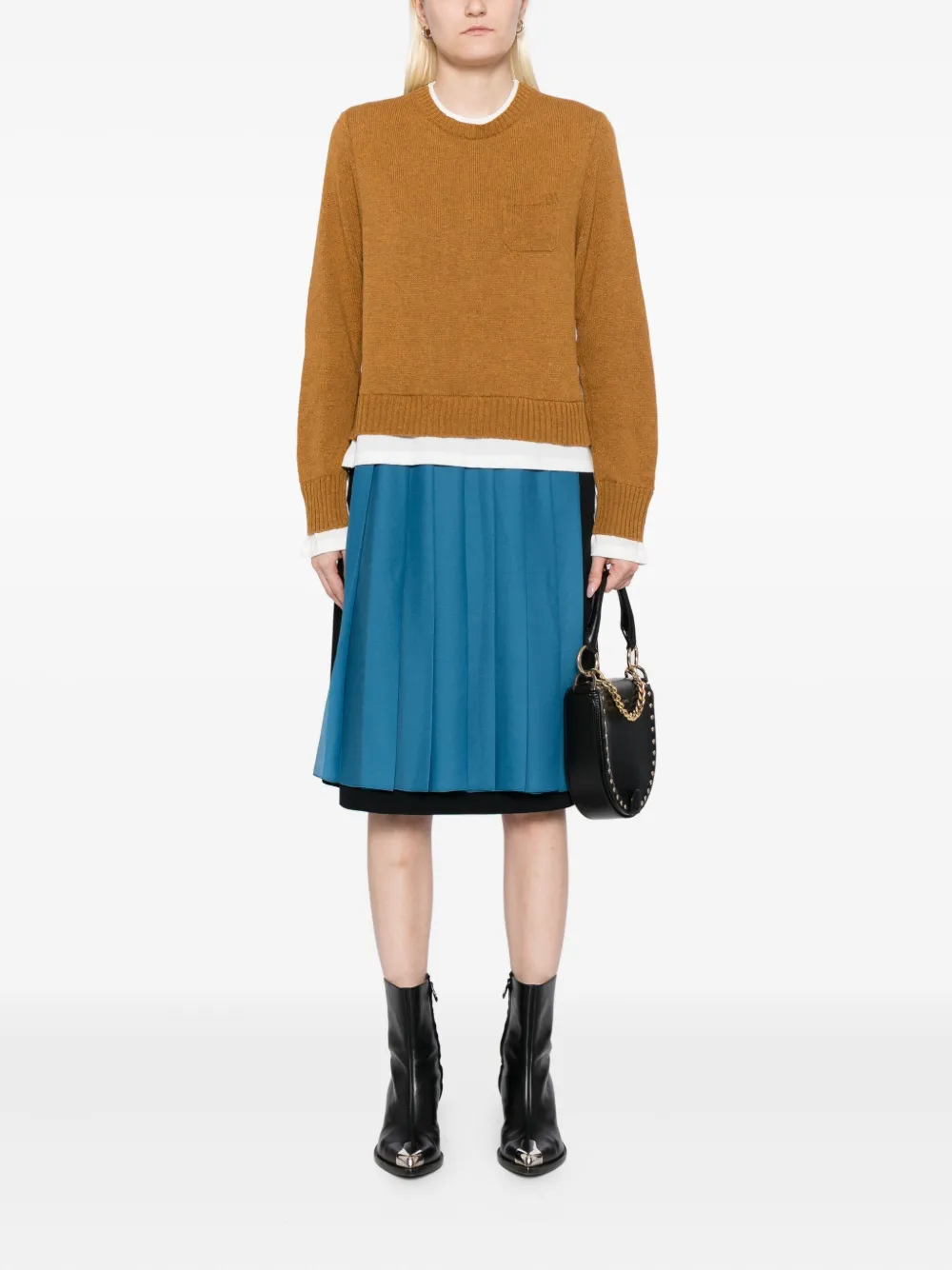 Undercover long-sleeved knit dress - Geel