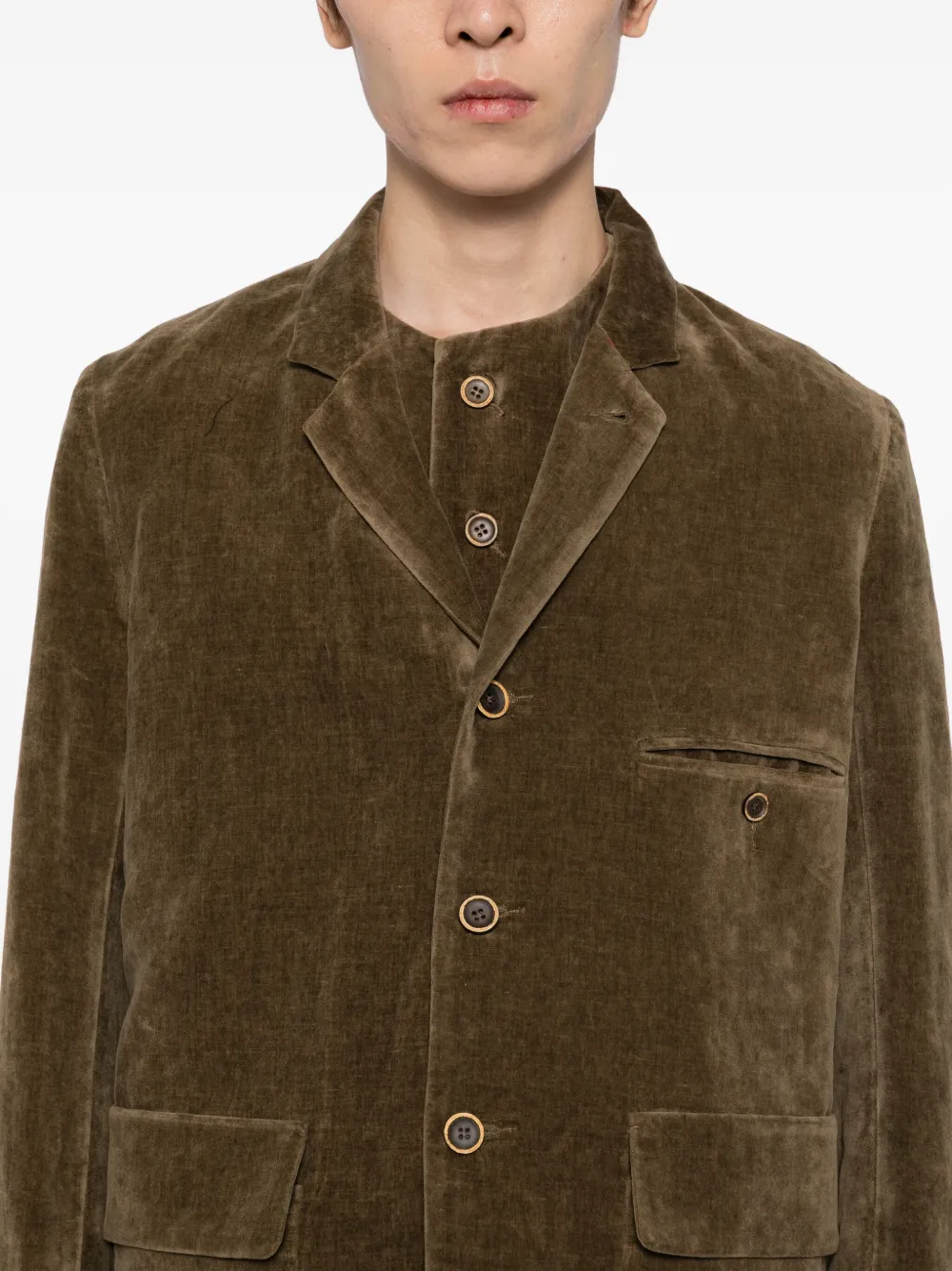 Uma Wang Long-sleeved Jacket In Brown