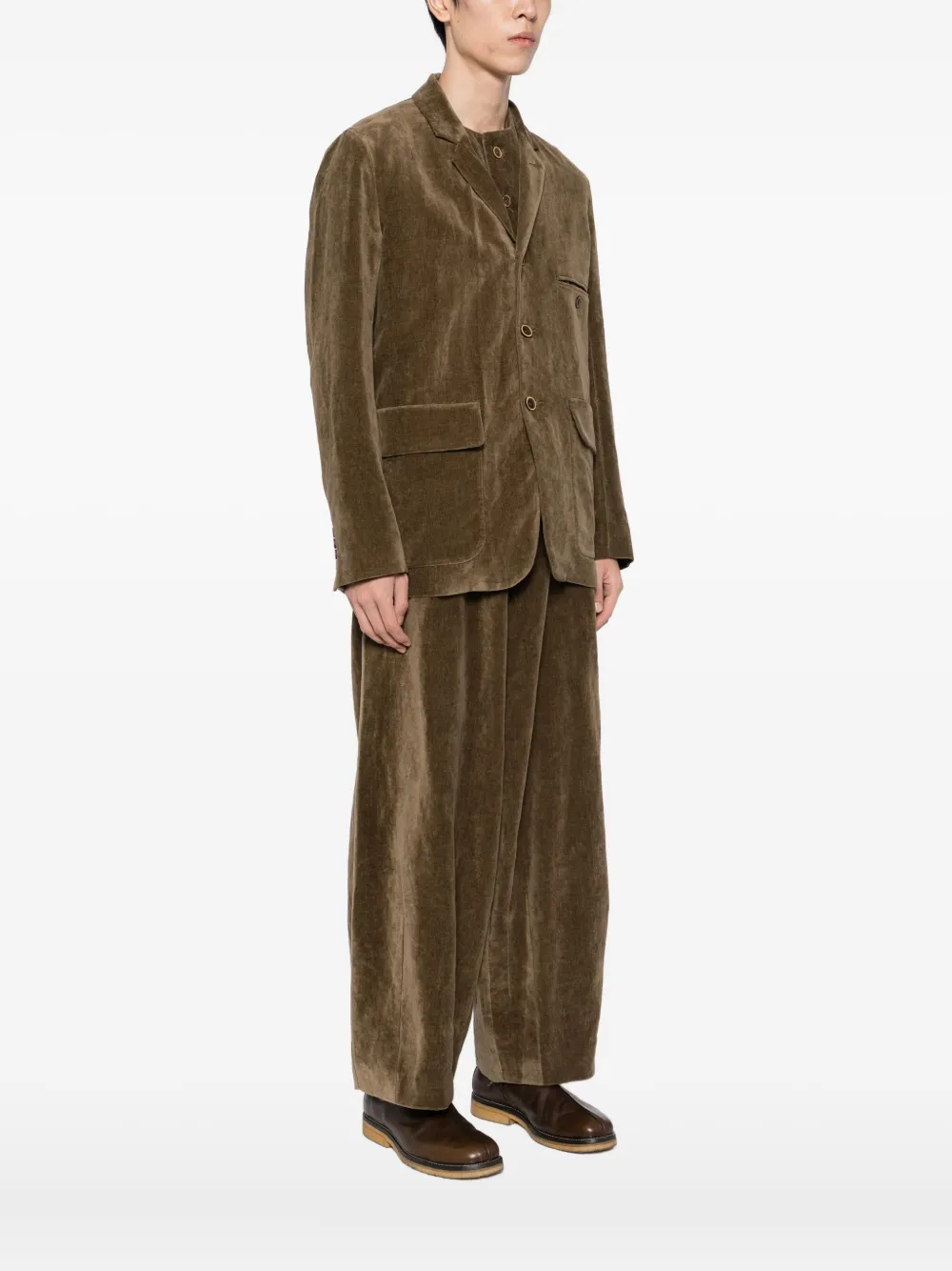 Uma Wang Long-sleeved Jacket In Brown