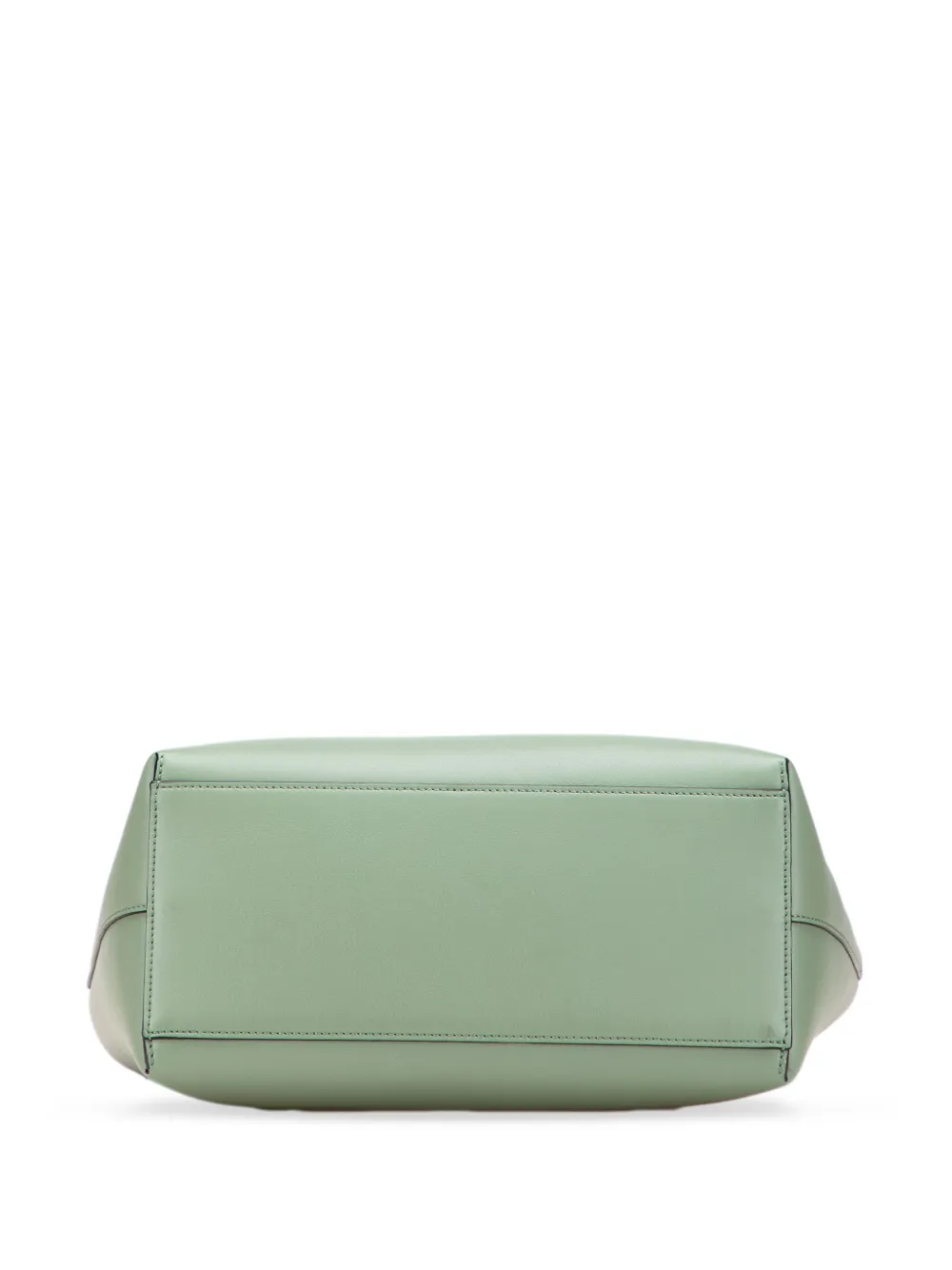 Pre-owned Loewe 2020 Small Smooth Calfskin Anagram Tote Satchel In Green