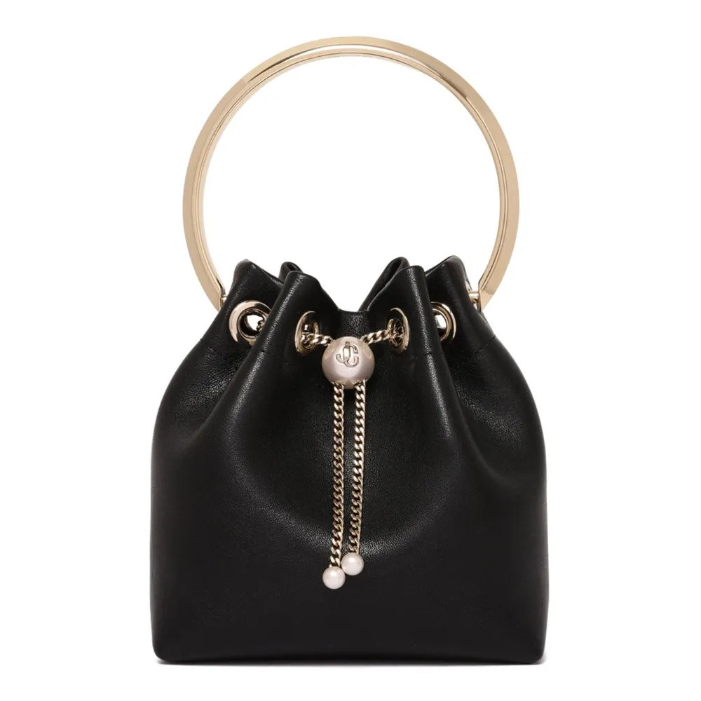 Jimmy Choo Borsa a secchiello Bon Bon mini - Nero
