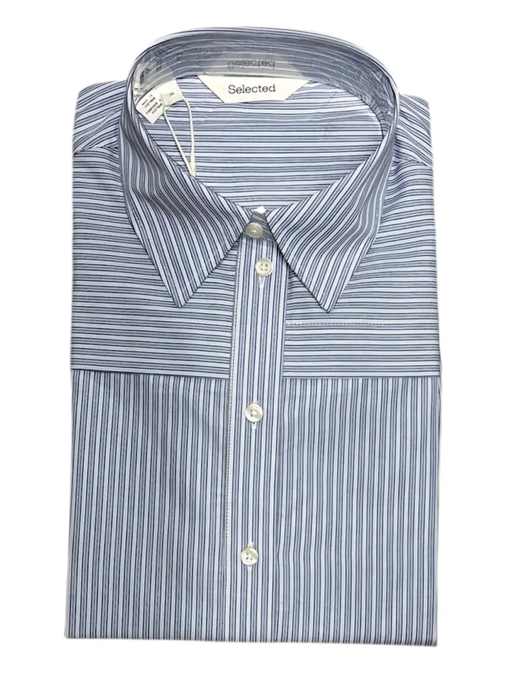 Selected Long-sleeve Shirt In Blue