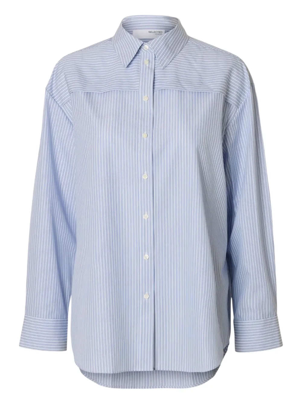 Selected Long-sleeve Shirt In Blue