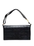 CHANEL Pre-Owned 2000-2002 Choco Bar matelassé-quilting shoulder bag - Black