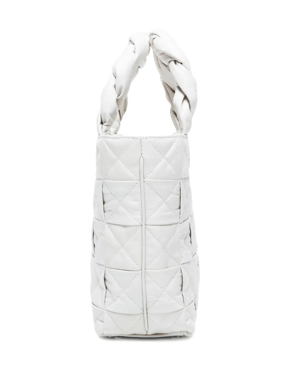 Pre-owned Chanel 2005-2006 Cc-mark Braided-handle Handbag In White