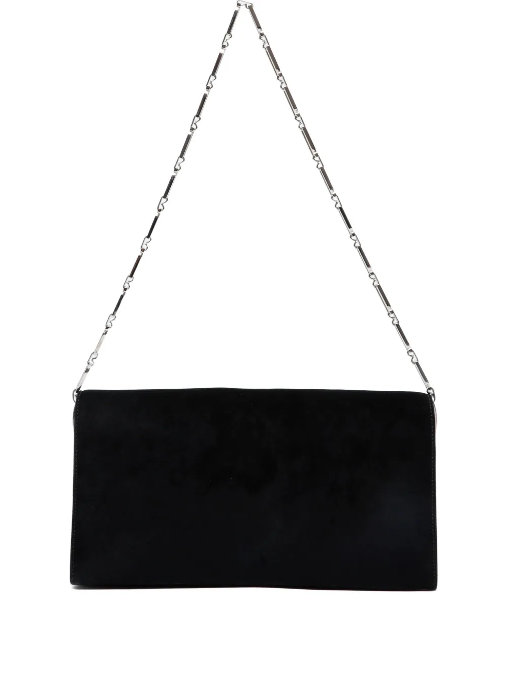 Ferragamo Pre-Owned 1990-2010s suede chain shoulder bag | Black | Image 1