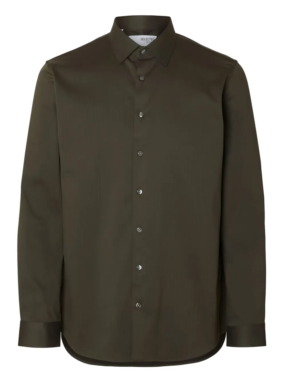Selected Femme Textured Button-down Shirt In Green